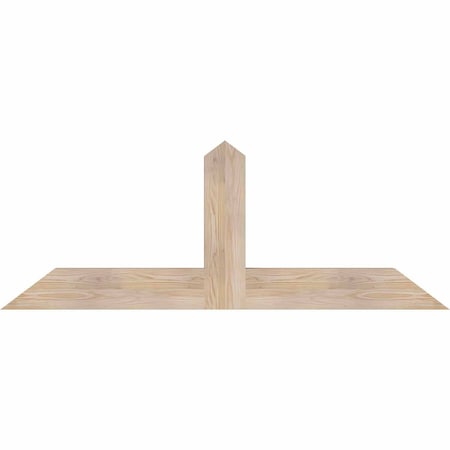 Ekena Millwork Portland Smooth Timber Gable Bracket, Douglas Fir, 60"W x 22"H x 3 1/2"D x 5 1/2"F, 9/12 Pitch GBW060X22X0406POR00SDF